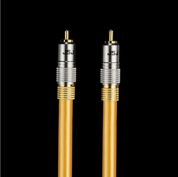 JSJ роскошный HIFI сабвуфер RCA Мужской коаксиальный цифровой аудио видео кабель 75ohm