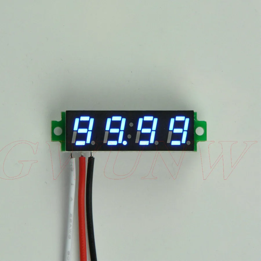 GWUNW BY428V 0,28 дюйма 4 бит микро Вольтметр постоянного тока 0-99,99 в(100 в) тестер напряжения метр