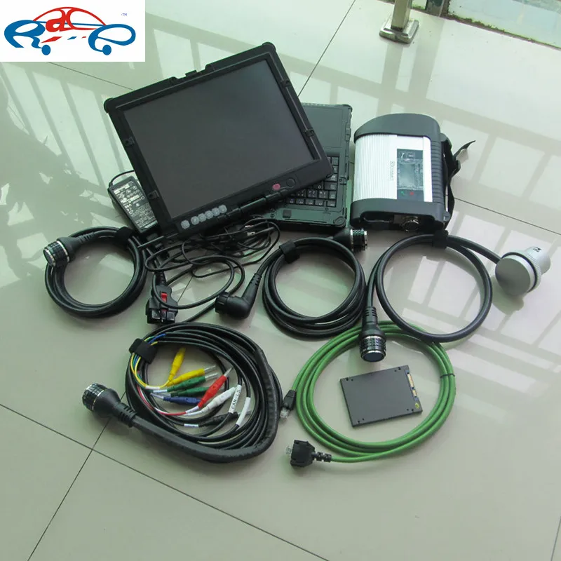 Полный комплект готовый к работе WIFI MB SD C4 Star Diagnosis подключение ноутбуку NEC