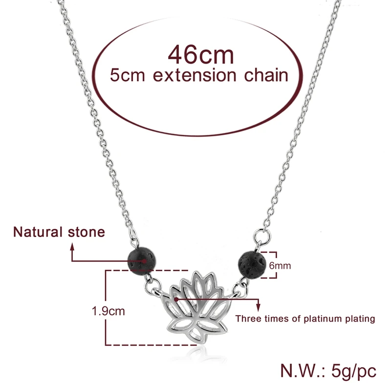 CHICVIE ювелирные изделия Йога Лотос цветок ожерелье буддизм дисплей Llava камень