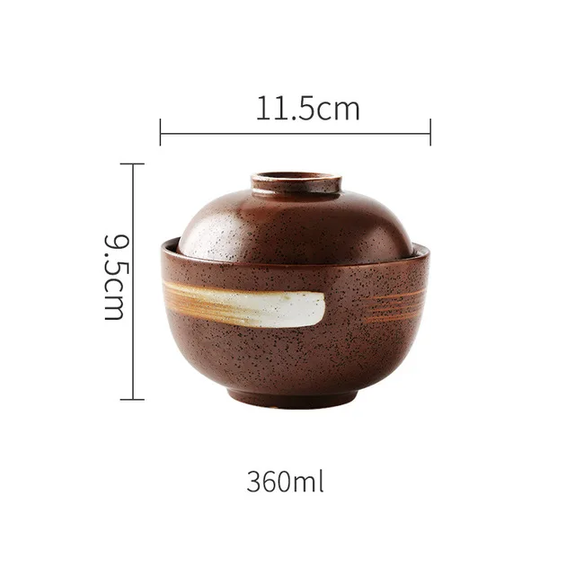 ANTOWALL японская HENGFENG 4,5 дюймов и 6,5 дюймов керамическая миска для супа с крышкой синяя и белая миска для риса тушеная мисо супница - Цвет: 4.5inch tureen D