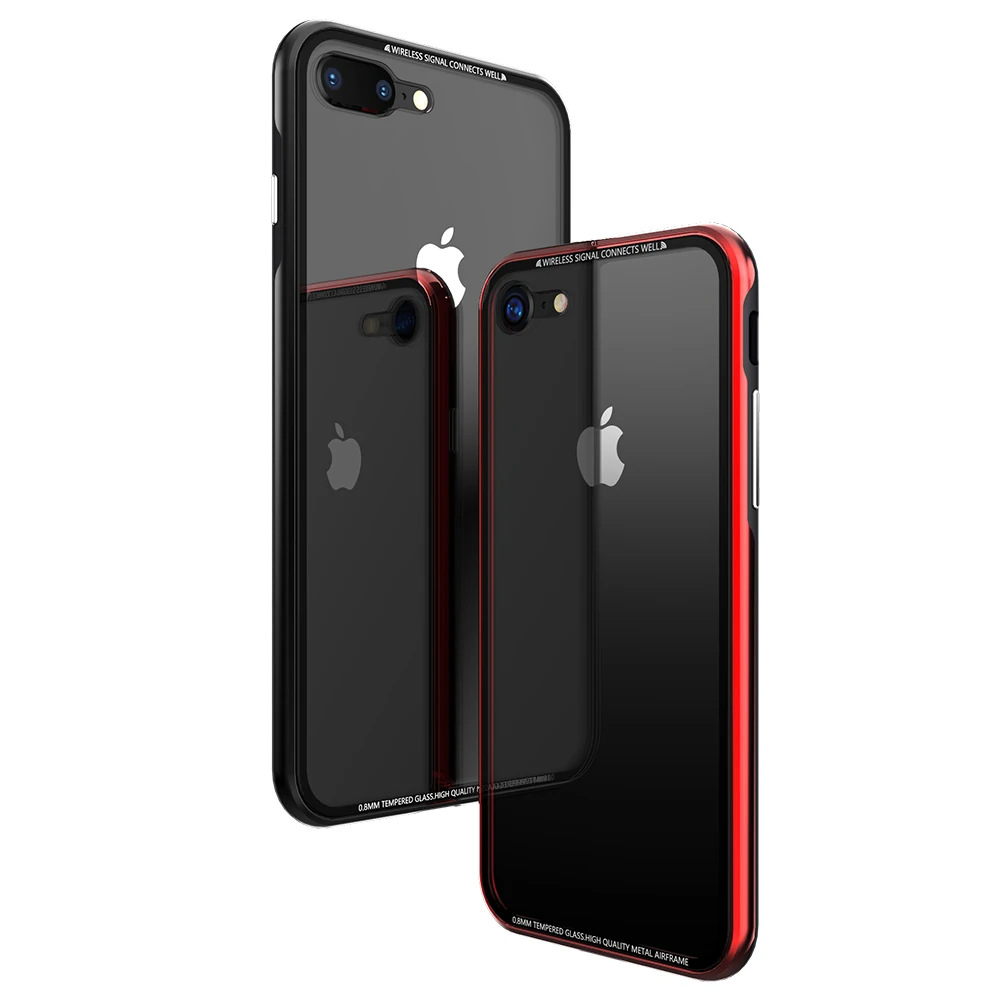 Чехол для iPhone 8 чехол из закаленного стекла прозрачный бампер Apple 7 Plus X мягкий