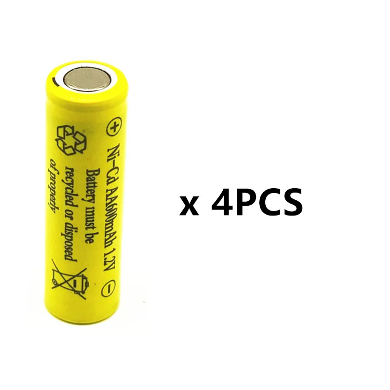 4PCS DIY AA NI-CD аккумуляторная батарея 1,2 V 600mAh может использоваться в электрических игрушках будильник пульт дистанционного управления - Цвет: 4PCS