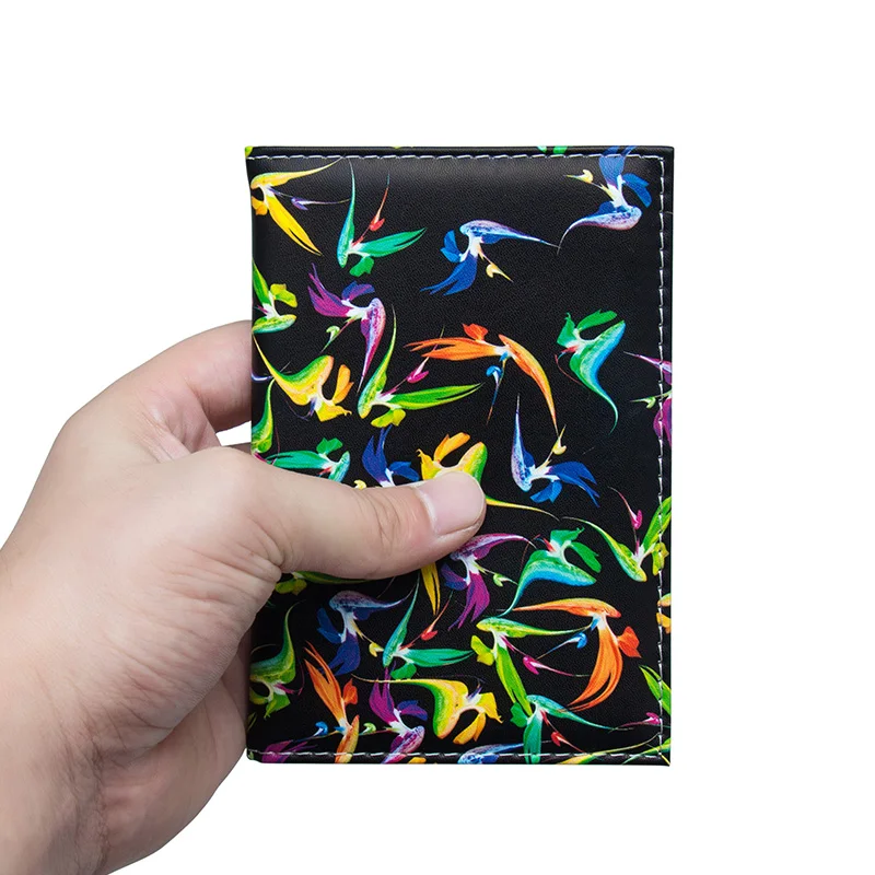 Colored bird Fashion and standard size passport cover waterproof solid pu leather holder with traveling | Багаж и сумки