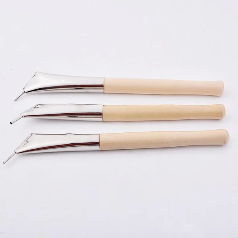 3pcs/lot High Quality Wooden Handle Batik Wax Carving Tools Clay sculpture tools Polymer ferramenta Pottery Tool Art Supplies | Дом и сад