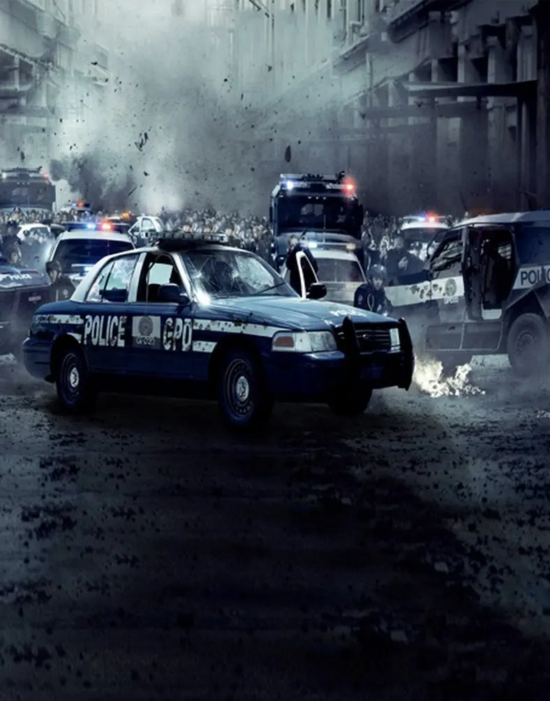 

Police Car Doomsday Photography Backdrops Photo Props Studio Background 5x7ft
