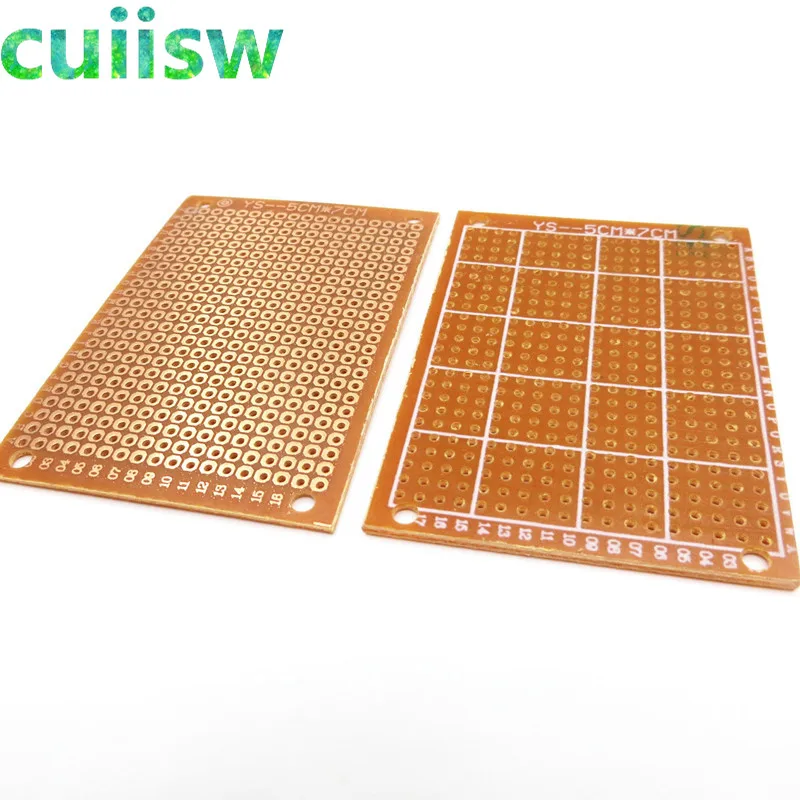 Прототип бумаги PCB Универсальный доска 10 шт. 5x7 см Медь одной стороны PCB электронные компоненты поставки AF