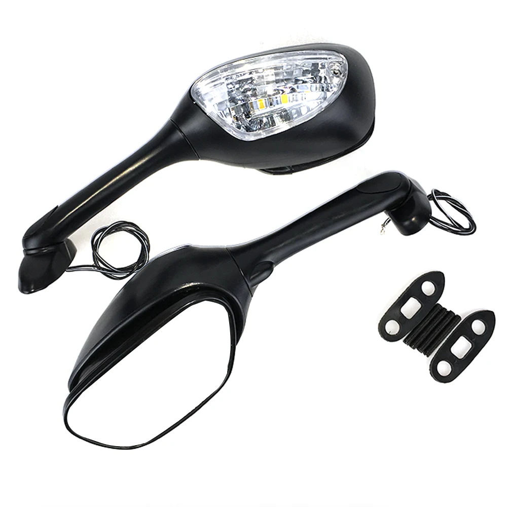 Для Suzuki GSXR 600 750 1000 2006-2010 K6 K7 K8 мотоциклетные зеркала заднего вида с светодиодный сигнальный светильник поворота аксессуары
