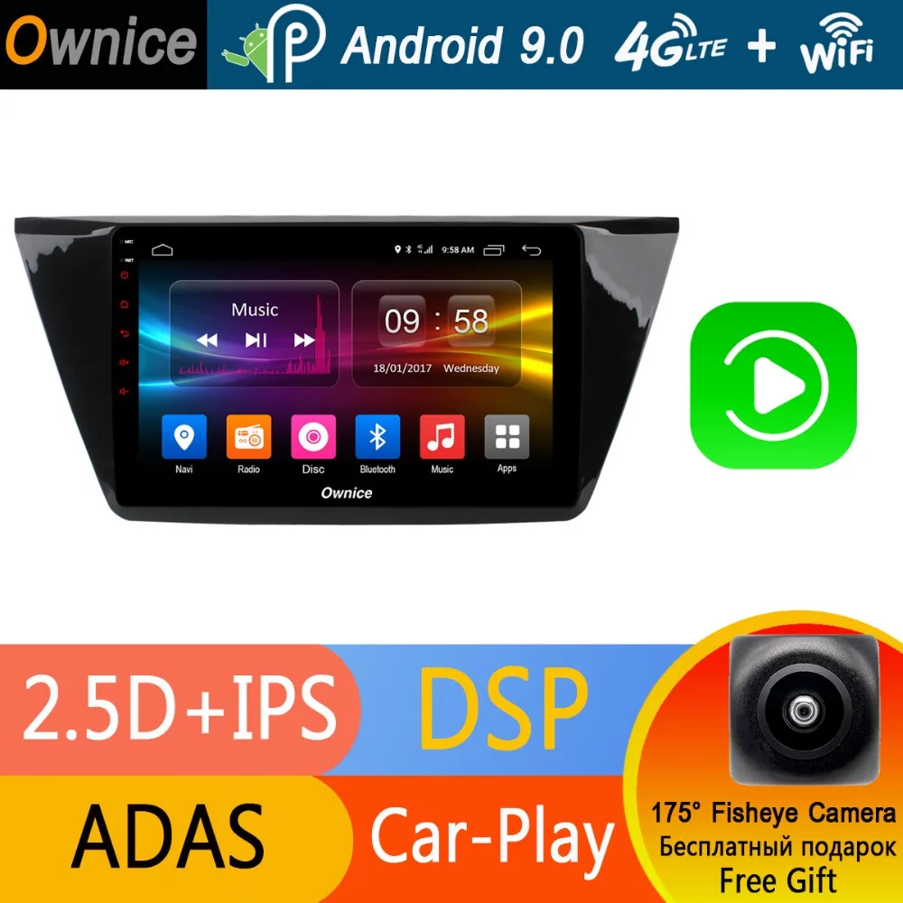 10 1 &quotIPS Octa 8 Core для Volkswagen VW Touran 2016 Android 9 0 автомобильный DVD-плеер Navi Радио GPS 4 Гб RAM + 32