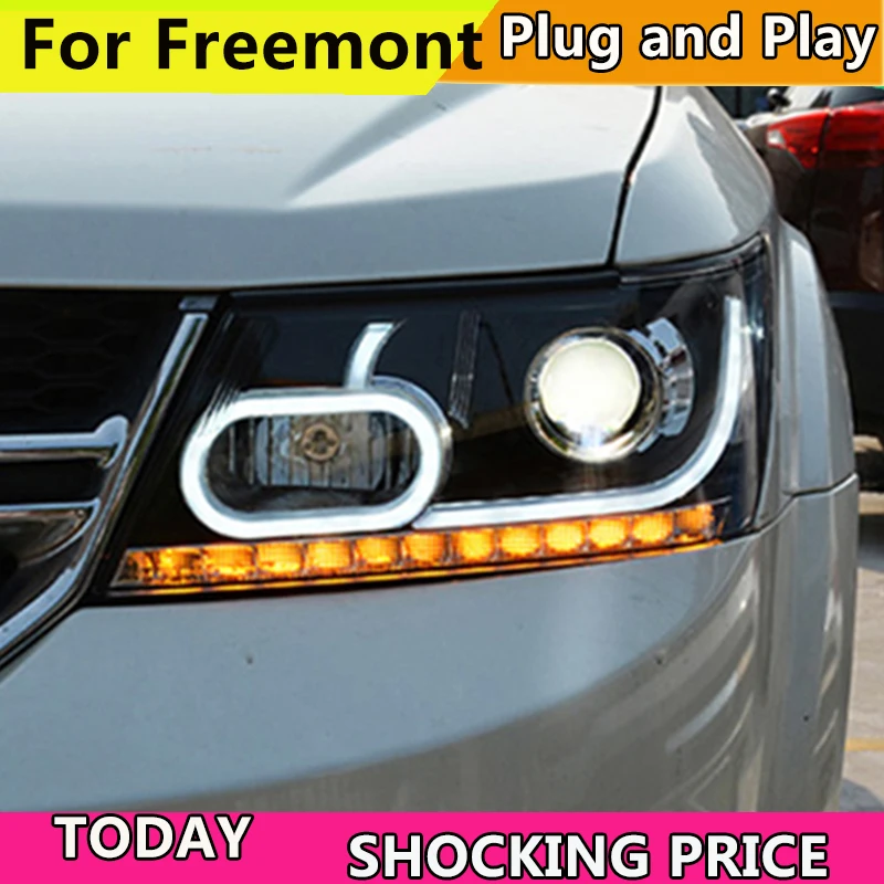 Стайлинга автомобилей фара для Fiat Freemont фары 2008 2016 Dodge путешествие JCUV светодиодный