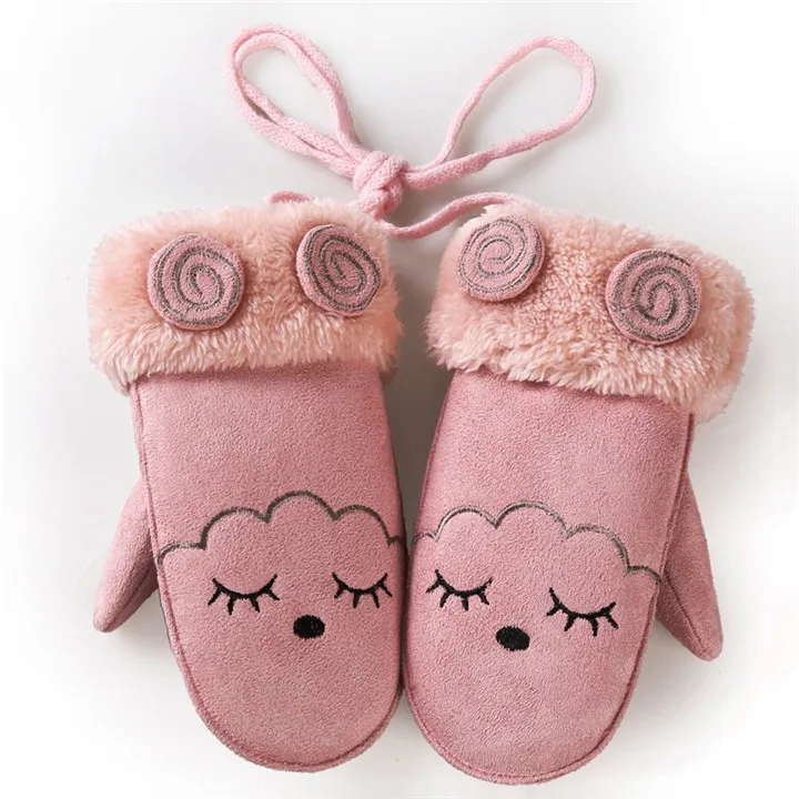 smile pink Хорошее качество; Новинка; Детские теплые перчатки; сезон осень-зима; детские перчатки с рисунком улыбающегося кролика; Детские перчатки для детей 2-8 лет; варежки; аксессуары - Цвет: smile pink