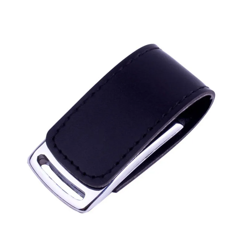 Black POWERONE, кожаный и металлический брелок, USB флеш-накопитель, флешка, модный креативный USB 2,0, карта памяти, 64 ГБ, 16 ГБ, 32 ГБ, 4 Гб, U диск - Цвет: Black