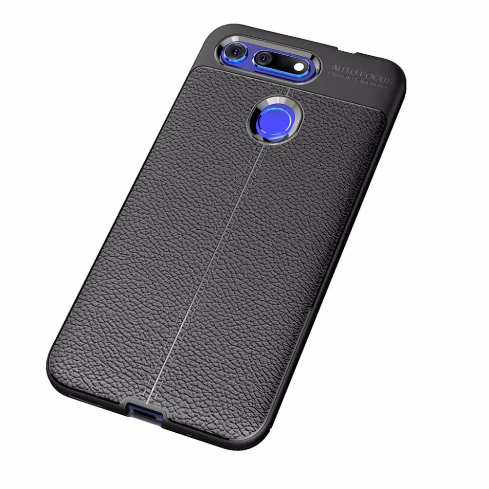 Защитный чехол для huawei View 20 кожаный силиконовый защитный мягкий бампер