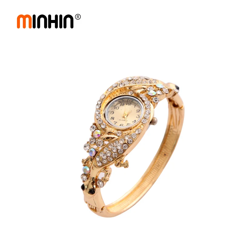 MINHIN роскошные стразы, ювелирные часы, женское платье, аксессуар, золото, австрийский кристалл, кварцевый браслет, браслет, часы, модный стиль