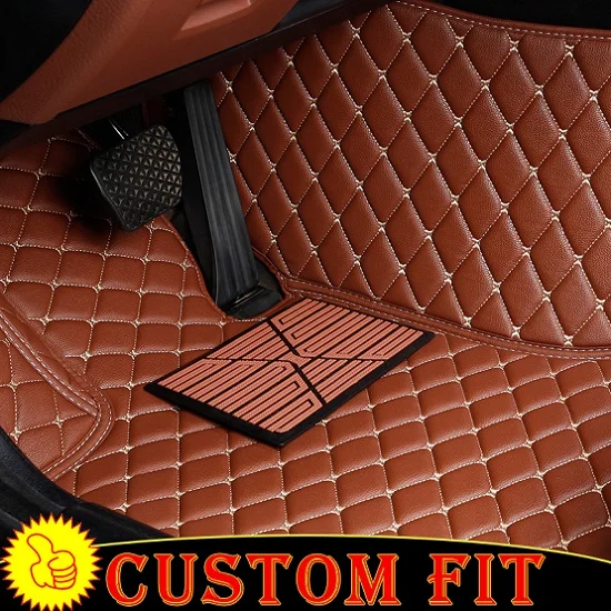 Brown Custom fit автомобильные коврики вкладыши для Volkswagen VW Гольф 6 7 sportsvan Eos Multivan T5 Passat B6 B8 Фаэтон Sharan tiguan Touareg - Название цвета: Brown