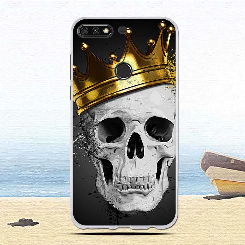 Ультратонкий чехол из ТПУ для Huawei Y7 2018/Y7 Prime Pro 2018/Enjoy 8/Honor 7C 5 99 дюйма модные чехлы с
