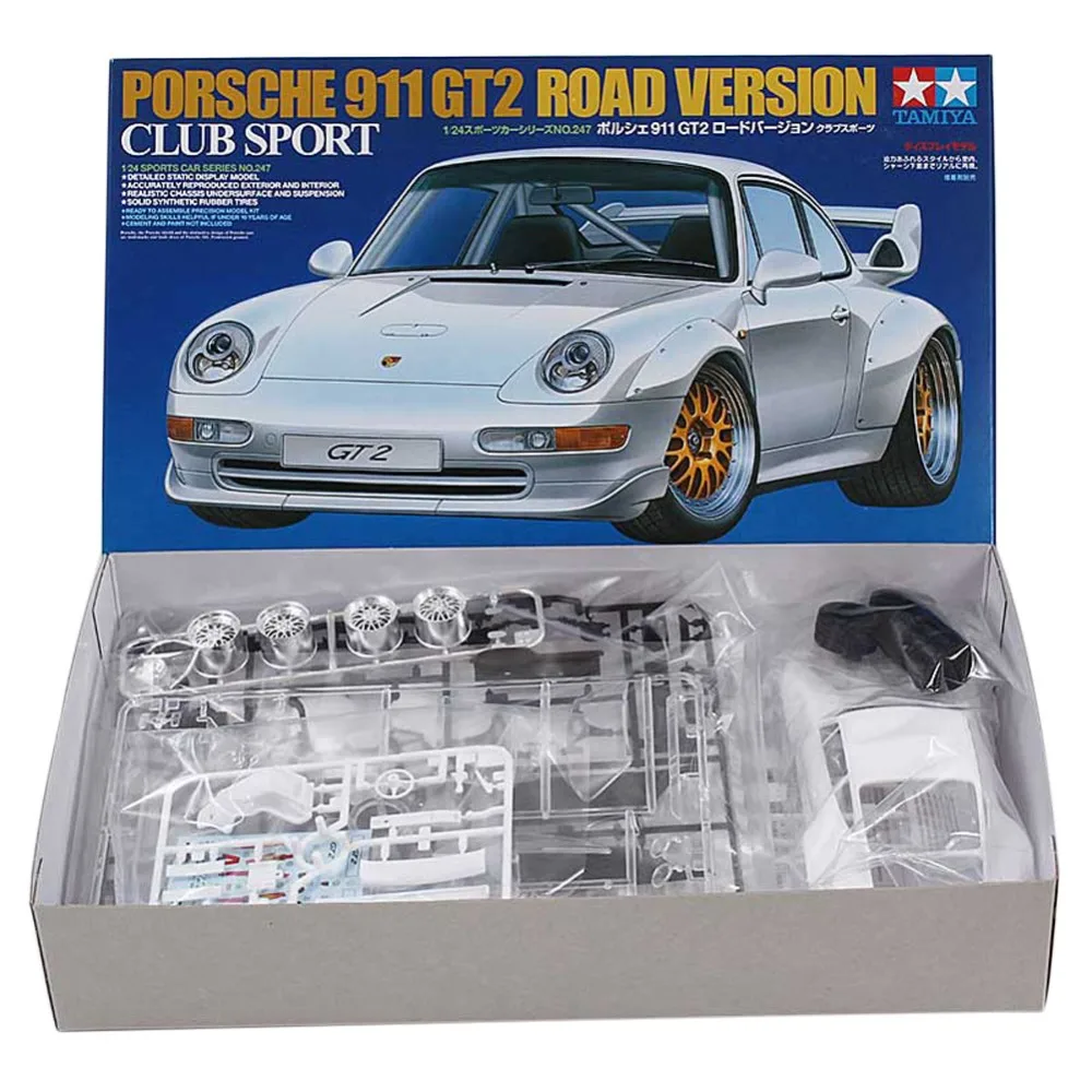 OHS Tamiya 24247 1/24 911 GT2 Дорожная версия Клубные спортивные весы сборочные модели