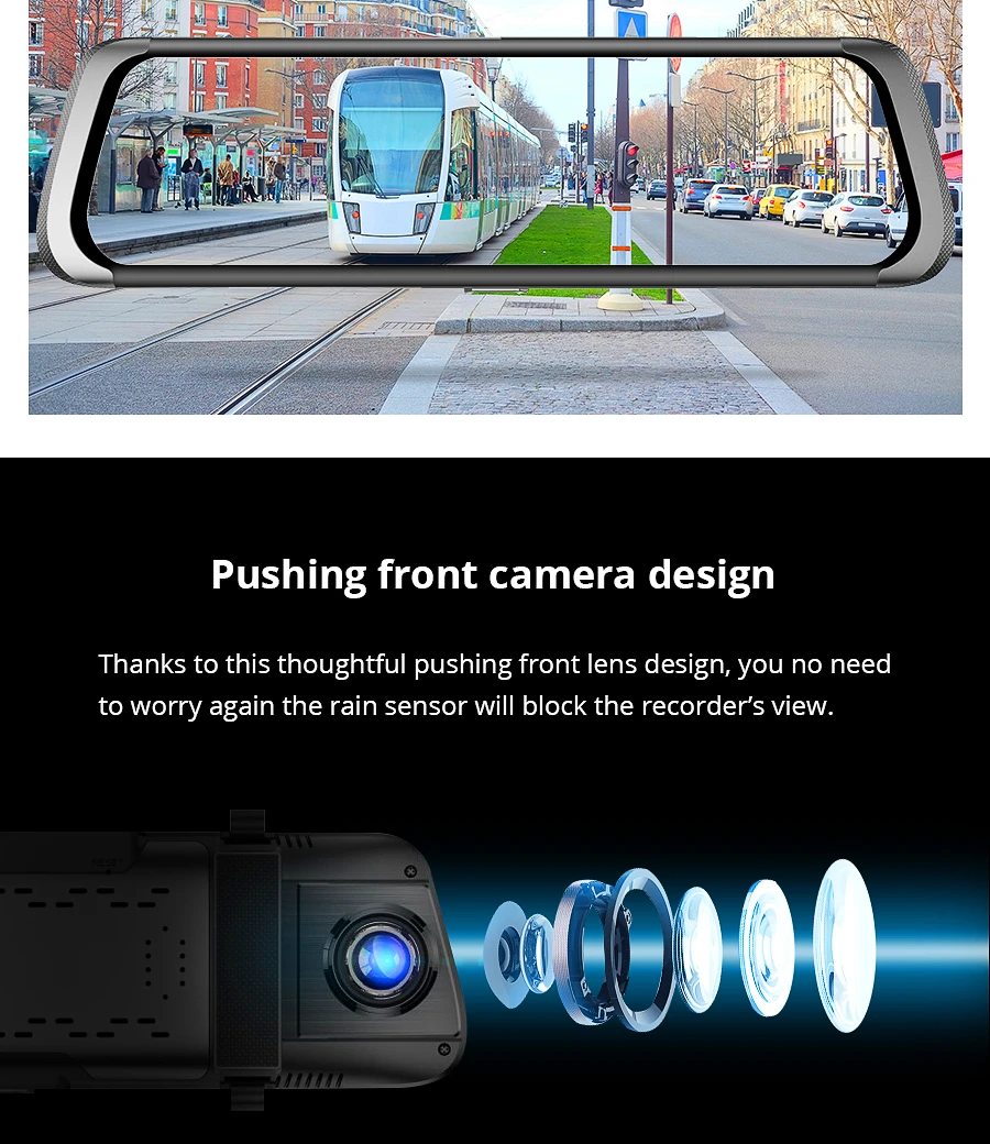 4G Автомобильный видеорегистратор потоковый Медиа Android Smart Mirror ADAS 1080P wifi gps навигация удаленный монитор ночного видения тире камера