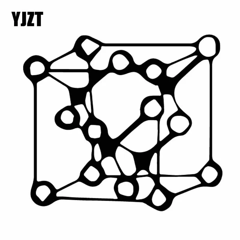 Фото YJZT 15 6 см * 13 8 кубическая лабораторная ячейка структура Виниловая Наклейка Декор