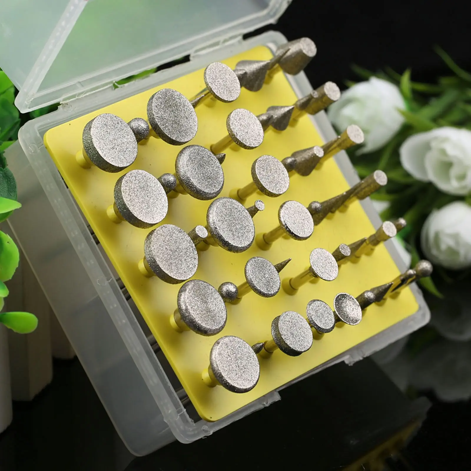 

Polishing Tools 50PCS Diamond Sanding Tool Needles Coated Rotary SMALL head Burr Point Grinding Rod Jewelry Tools Alloy