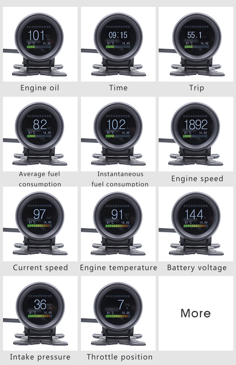 CXAT A205 Многофункциональный умный автомобиль OBD HUD цифровой измеритель код неисправности сигнализации дисплей