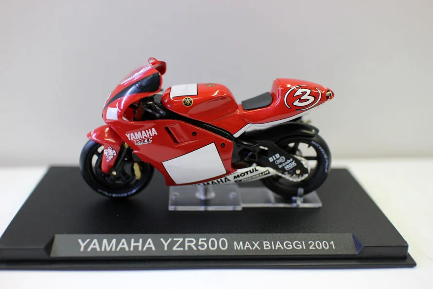 Специальный отлитый под давлением металлический мотоцикл 1/24 YZR500 2001 Коллекционная модель для дома игрушки для детей