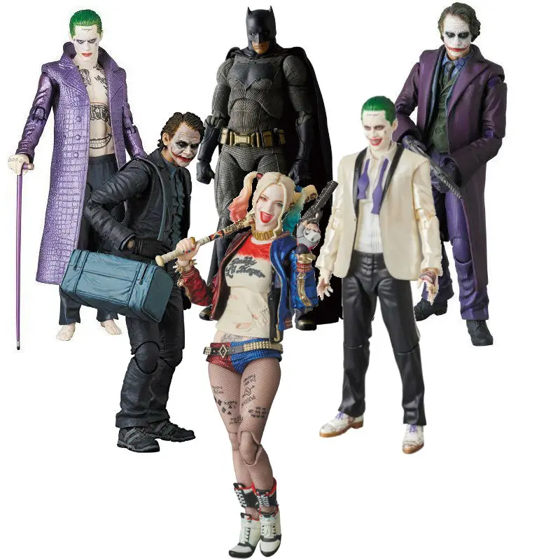Самоубийца Mafex Бэтмен Джокер и Харли Квинн игрушка фигурка