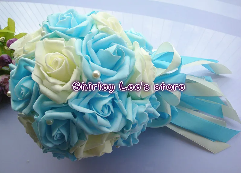 Новое поступление! (8 шт./лот) Красивые Свадебные цветы букеты с жемчугом