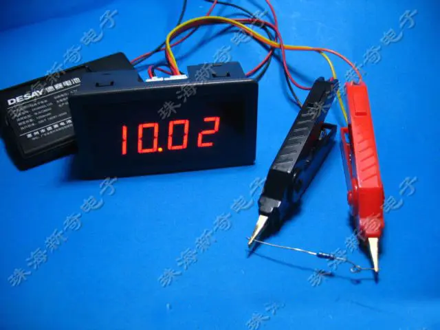 DC миллиом цифровой светодиодный измеритель 20ohm/200ohm/2ohm сопротивление катушки