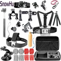 snowhu for gopro accessories set adapter mount monopod for go pro hero 9 8 7 6 5 4 3 for yi 4k for sj4000 action camera gs45
