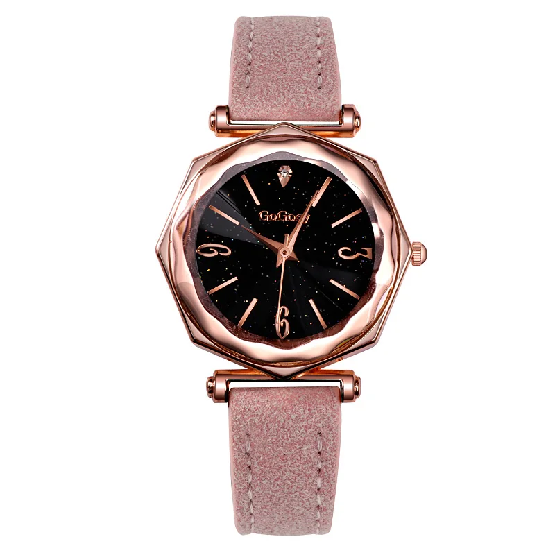 GOGOEY женские часы розовое золото лучший бренд роскошные со стразами montre femme reloj