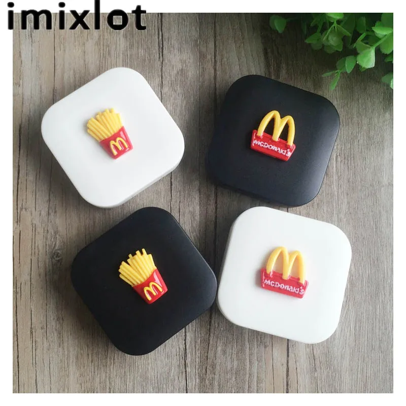 IMIXLOT милый Картофель м очки с узором двойная коробка для контактных линз чехол для набор для ухода за глазами держатель Контейнер подарок