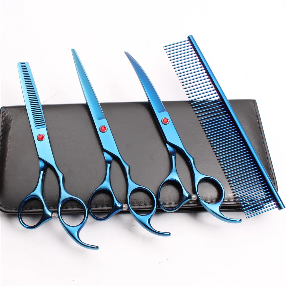 Костюм 7 &quot19 5 см гравировальный логотип синий цвет ножницы для стрижки собак