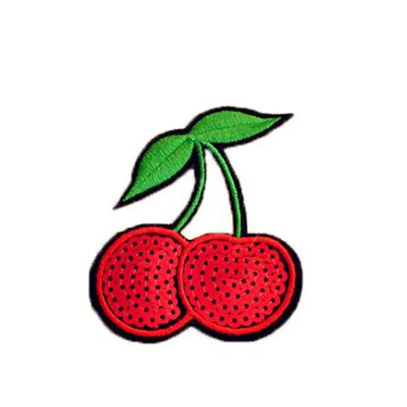 Для женщин мужчин и детей аппликация для одежды с вышивкой 79 мм вишня заплатка