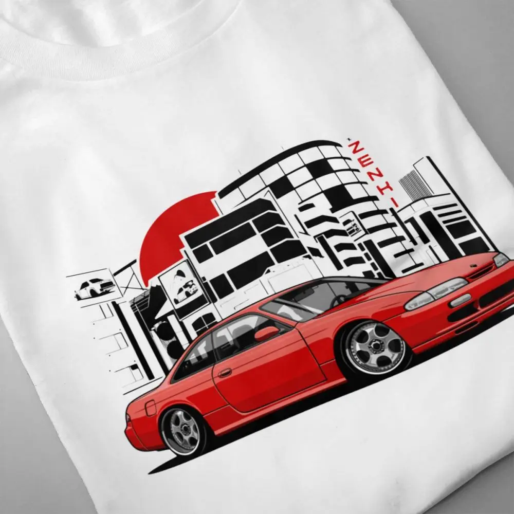 Car t shirt For Men Jdm Silvia S14 Zenki Tee Vintage Style Homme Shirt Pure Cotton Plus Size T | Мужская одежда