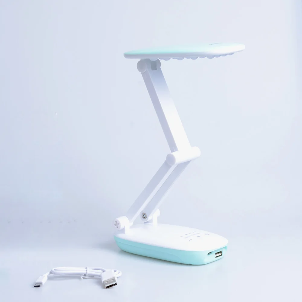 1 Lamp 1 USB Cable 4 режима диммер Портативный светодиодный настольная лампа Мощность банка 2400 мА/ч, Батарея складной гексакоптер 3-Слои тела Настольный светильник Перезаряжаемые светодиодный настольные лампы - Цвет корпуса: 1 Lamp 1 USB Cable
