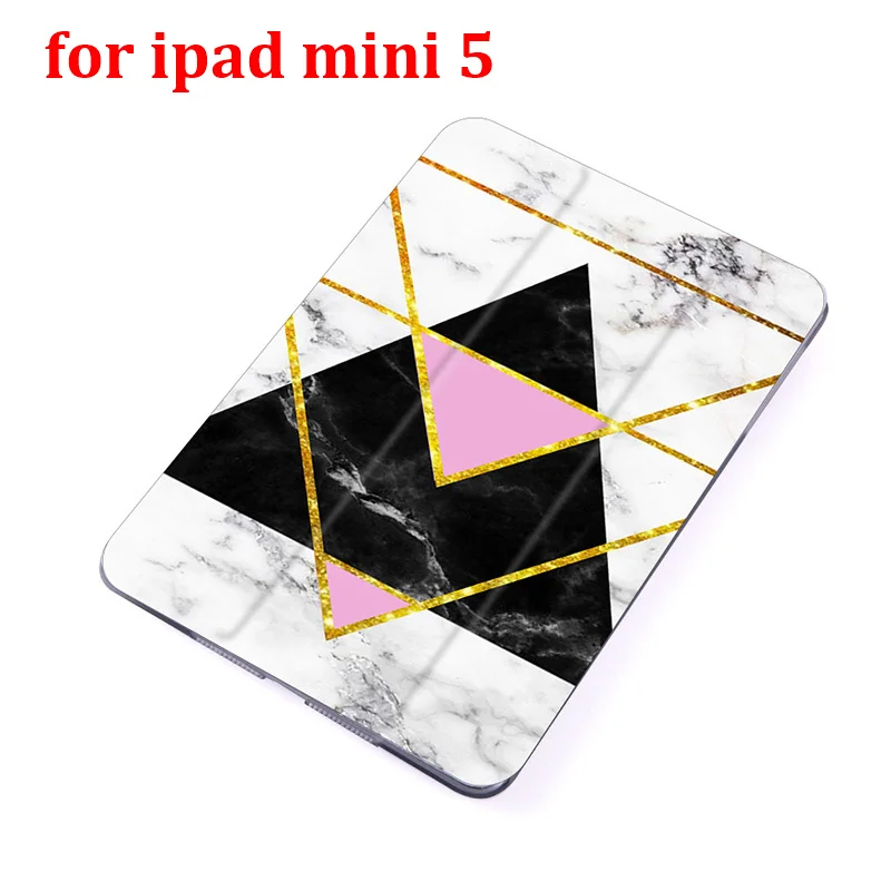 for mini 5 Мрамор флип чехол для iPad Mini 5 4 3 2 1 таблетки чехол Обложка для iPad Mini 1 2 3 из искусственной кожи Защитная пленка - Цвет: for mini 5