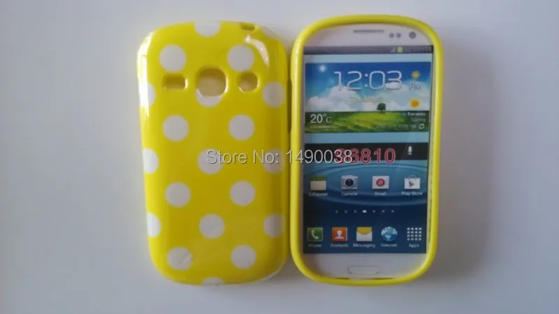 Мягкий чехол OEEKOI в горошек из ТПУ для SamSung Galaxy Fame S6810 бесплатная доставка|case free|case