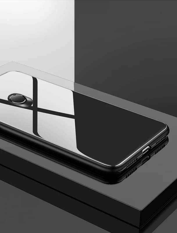 black YueTuo стеклянный чехол для телефона, чехол, чехол для huawei honor 10i 10 i p smart plus 6,3 psmart plus enjoy 9s аксессуары - Цвет: black