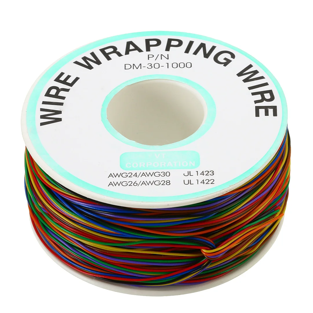 1 рулон 30 AWG 0 25 мм Оловянная медная обмотка проволока для изоляции Тестовый Кабель