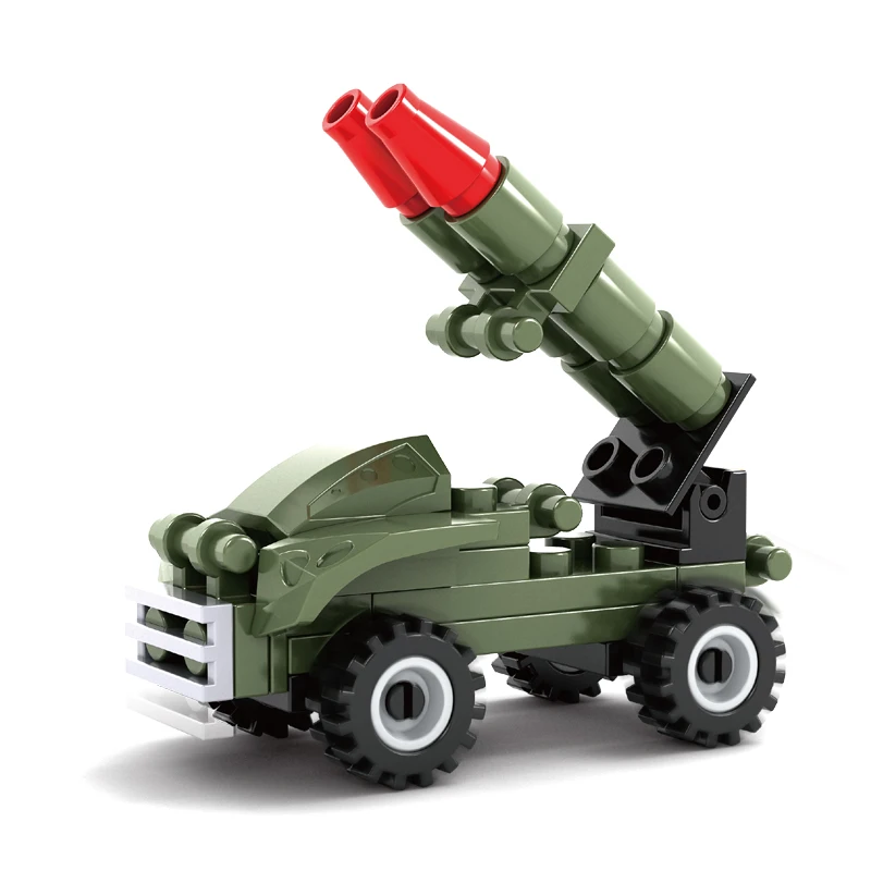 AUSINI армейские танки строительные блоки ракетный автомобиль военные игрушки для