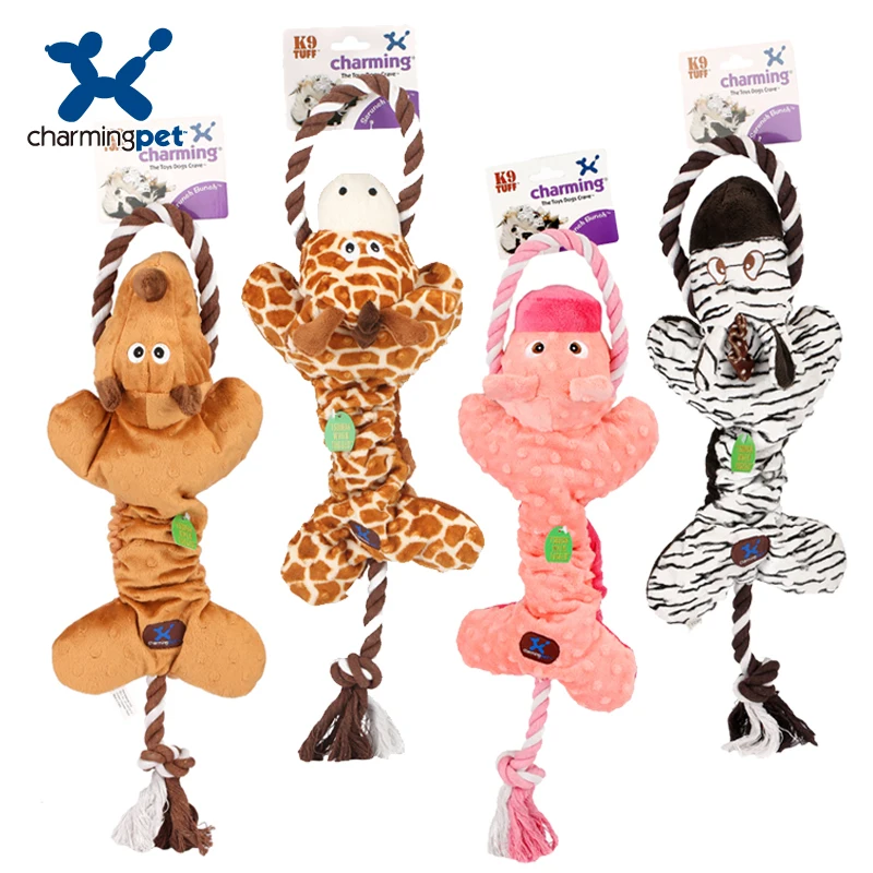 Charmingpet игрушка для собак, бегемот, Зебра, игрушки для домашних животных, обучающие игрушки для домашних животных