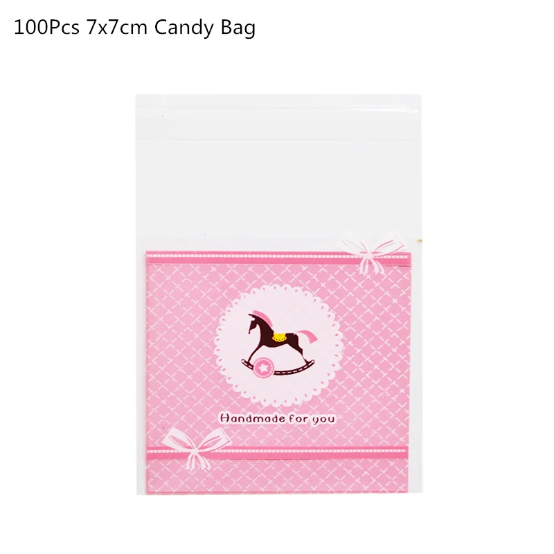 100pcs 7x7cm 50/100 шт Пластик сумки спасибо печенья и конфетная сумка самоклеющаяся бумага для Одежда для свадьбы, дня рождения мешок подарка печенья упаковочный пакет для выпечки - Цвет: 100pcs 7x7cm