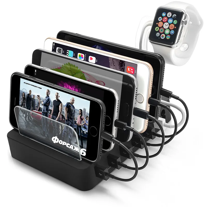 Зарядная станция для нескольких устройств зарядное устройство USB 6-портовая