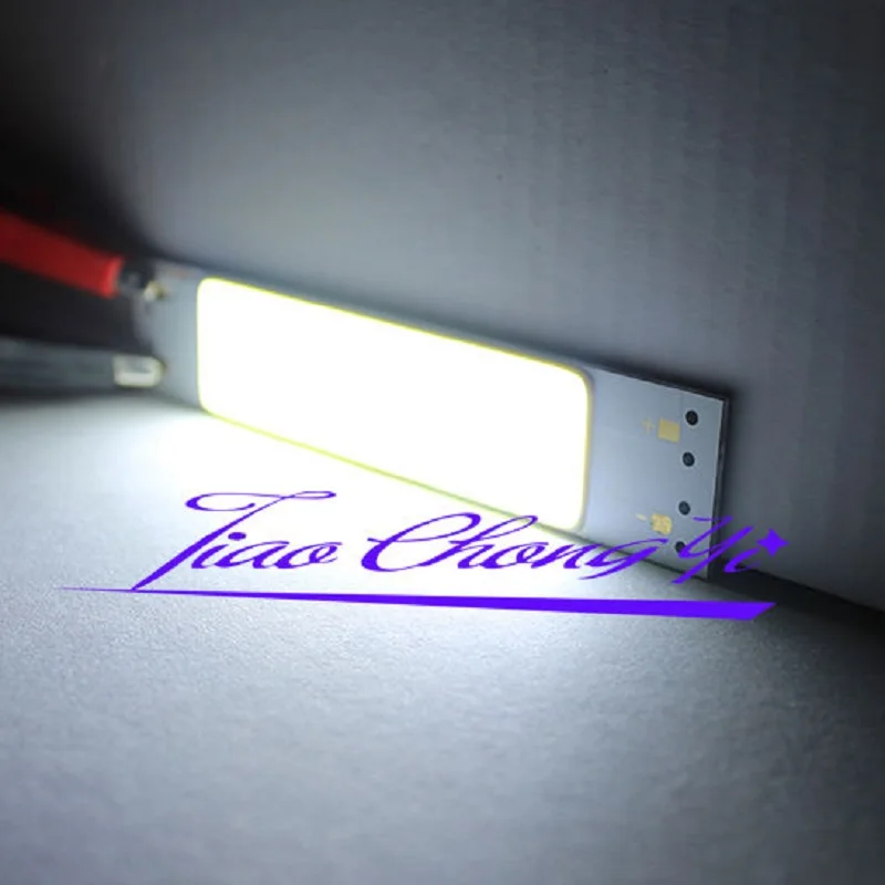 Pure white 3W 100X20mm 300mA 9V COB светодиодный теплый белый/белый панельный светильник для DIY ламп - Испускаемый цвет: Pure white
