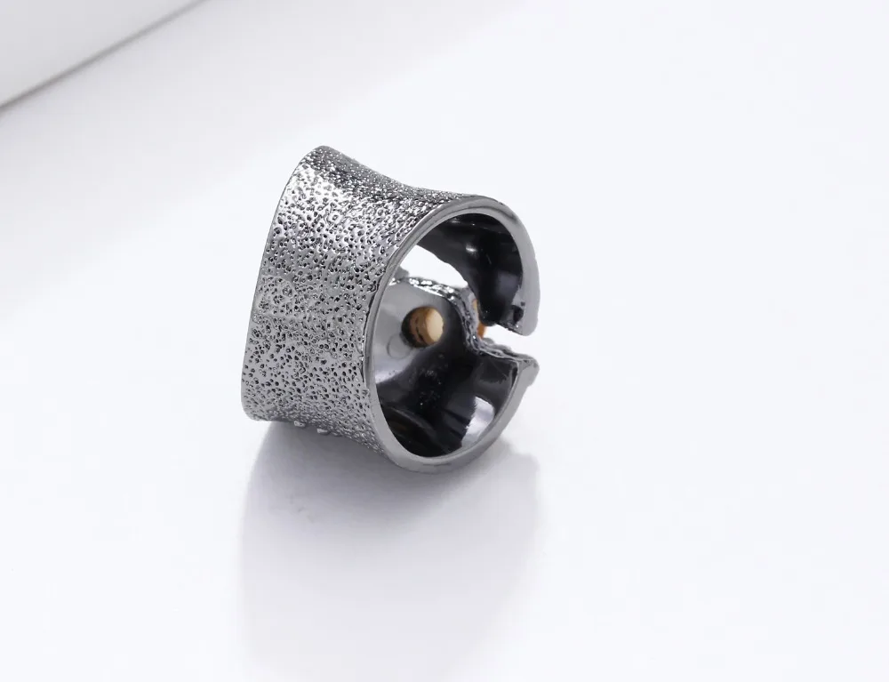 Brilliant Amazing Big Ring stone Rings Black gold color Luxury Vintage great Cocktail Ring Women Party Jewelry