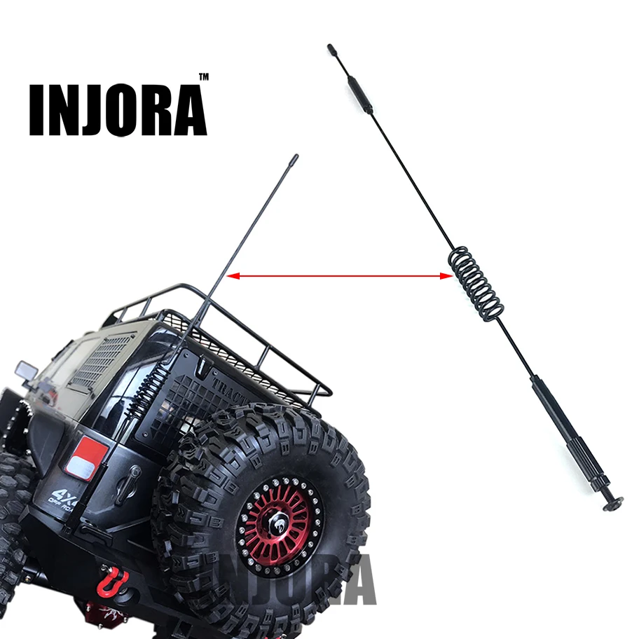 INJORA 1 шт. 197 мм/289 мм металлическая декоративная антенна для 1:10 RC Гусеничный осевой SCX10 90046 Traxxas TRX-4 D90 Tamiya RC автомобиль