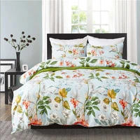 bonenjoy queen size bedding floral printed summer ropa de cama king size bed set pillowcase for bedroom flower printing bedding