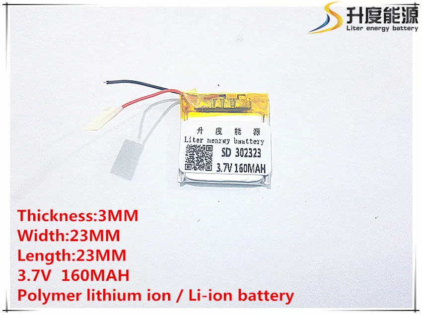 От 1 шт. 3,7 V маленькая батарея с зажимом 032323 302323 160MAH BT3030 батарея для bluetooth-гарнитуры