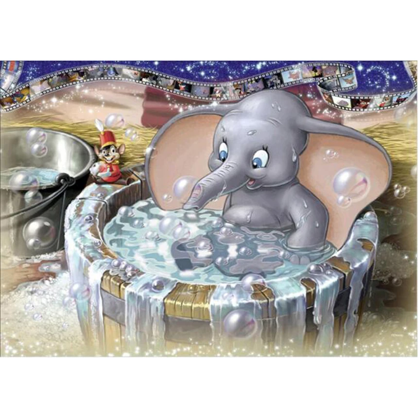 Алмазная живопись 5D Diy Dumbo картина полный квадрат мозаика наборы крестиков